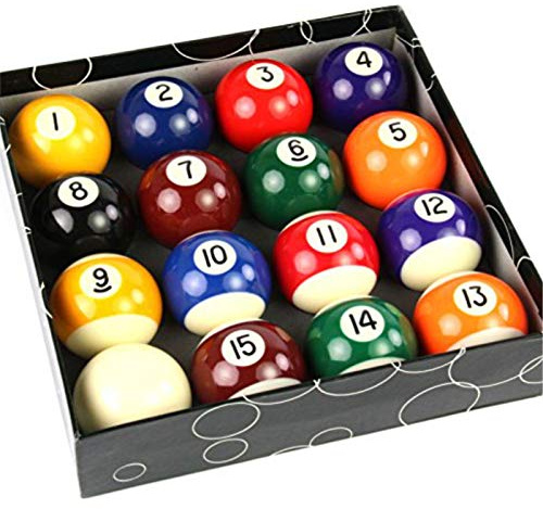 Billes de billard économiques de 5,1 cm à pois et rayures – Boule de queue de billard de 4,8 cm