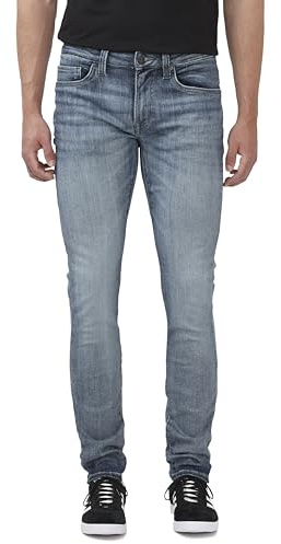 Buffalo David Bitton Skinny Max Jeans, Indaco baffuto e contrastato, 44W / 30L Uomo