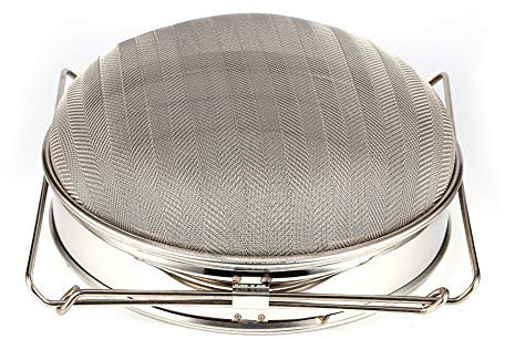 Honigfilter, Honigsieb Doppelsieb Fliter, Honigsieb Doppel-Sieb Honigfilter Edelstahl, Doppelsiebblatt-Edelstahl-Doppel-Honigsieb mit dehnbarem Griff zum Extrahieren von Honig für die meisten Eimer