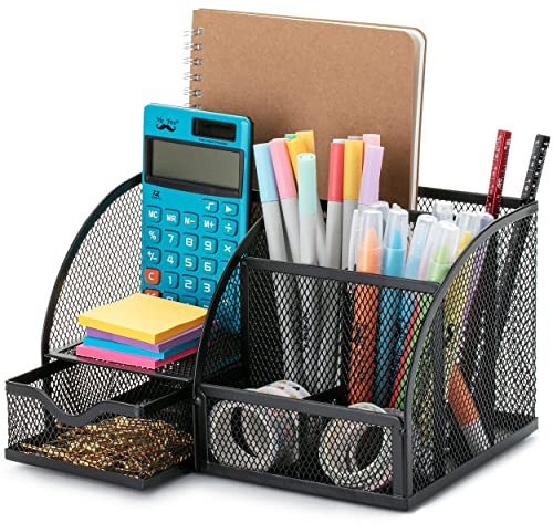 Mr. Pen- Mesh Desk Organizer, Black, Pen Holders Organizers, Desk Pencil Organizer, Pen Holder, Pencil Holder