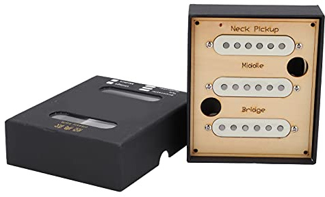 Micro piézo Ensemble de ramassage simple microphone de contactGuitare électrique Col de bobine en métal Pont moyen Accessoires d'instruments de musiqueMicro violon(blanche)