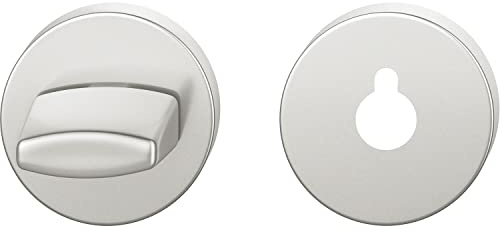 FSB 0 12 1735 00033 0105 Silver Rosette Door Rosette Round AGL with Bolt Pin 7 mm, Protective Rosette for Toilet Door Lock, Anodised Aluminium