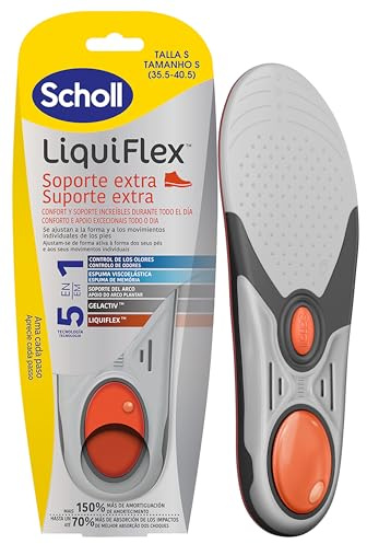 Dr. Scholl's Plantillas LiquiFlex Soporte Reforzado - Calzado de Mujer Talla 35,5-40,5 - Con memoria de forma y soporte del arco - 1 par