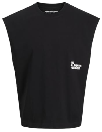 Jack & Jones Jcodynamic - Camiseta sin Mangas con Cuello Redondo, Negro, M
