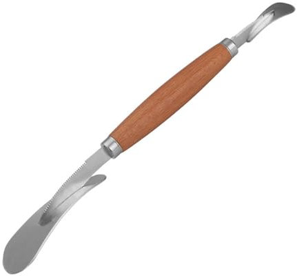 Foway Zitrusfruchtschäler | Edelstahl-Obstschneider, Schäler und Entferner - 11,8-Zoll-Grapefruitmesser mit doppeltem Ende, gebogenes Obstöffnerwerkzeug, spülmaschinenfest, humanisiertes Küchengerät,