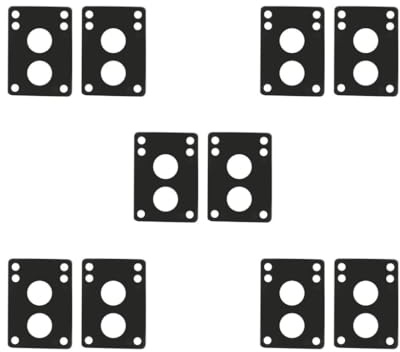 BHFZIAP Set di 5 riser pad per skateboard coppia di riser longboard nero 6 mm A