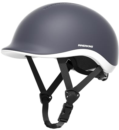 InnerKing Adult Bike Helmet, Adjustable Cycling Helmet for Men Women, Road Urban Commuter Bicycle Helmet, High-Visibility Reflective Strip, Dial Fit, for Ebike Scooter Skate-M