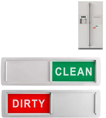Adesivi per la lavastoviglie – Magnete per lavastoviglie pulito e sporco, indicatore di stato scorrevole, potente design adesivo, non scolorisce, 7,01 pollici, stoviglie da cucina e frigorifero