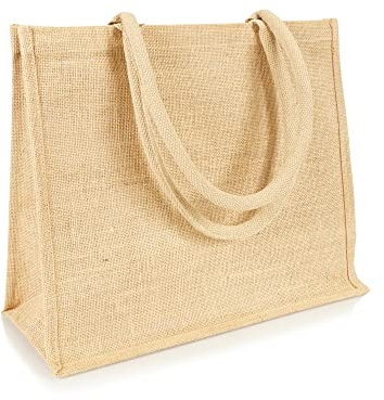 Jute statt Plastik Original | JB1415M | Jutetasche | Jutebeutel Einkaufstasche Handtasche | Fair & Nachhaltig | Shopping Einkauf
