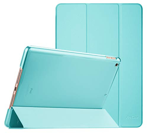ProCase for iPad 9th/ 8th/ 7th Generation Case 10.2 Inch (2021/2020/2019 Release), 10.2 iPad Case 9th/ 8th/ 7th Gen Cover, Slim Smart Cover with Translucent Hard Shell Back -Aqua