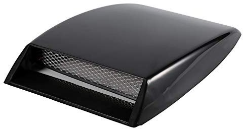 Copertura del flusso d'aria - Copertura decorativa universale per auto Cappuccio di aspirazione del flusso d'aria Cofano con presa d'aria(Nero)
