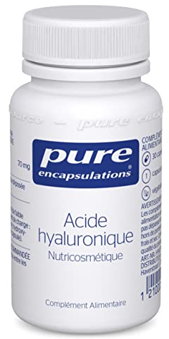 Pure Encapsulations - Acide Hyaluronique - Nutricosmétique Hautement Absorbable - Aide à Maintenir la Fermeté & l'Élasticité de la Peau - 60 Gélules Véganes