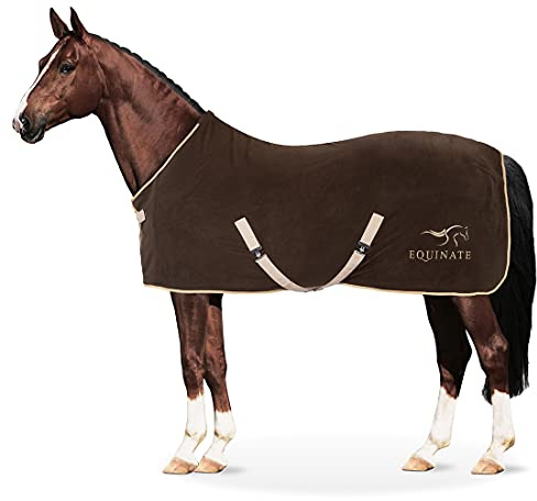 Equinate Svettfilt Nevada av fleece med armstoppning och korsbälte, 165 cm, brun