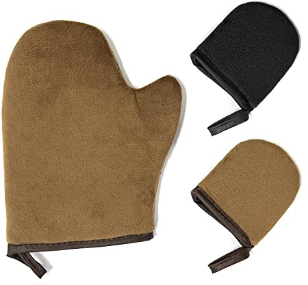 Set di 3 guanti applicatori per autoabbronzanti, applicatori per lozioni, guanti riutilizzabili per abbronzatura senza sole, viso, corpo, applicatore, spiaggia, per uomini e donne