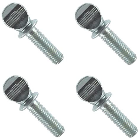 TERF® M6 X 15mm Thumb Screw Wing Bolt M6 (6mm) X 15mm Steel Spade Head Shoulder Thumb Screw Bolts - Pack of 4