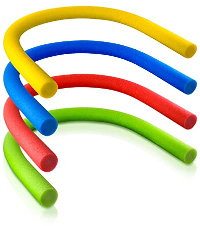 Swimming Pool Noodle Long Foam Pool Swim Noodles Strong Flexible Floatation Device 1.4m, Swimming Aid for Adults and Kids, Blue