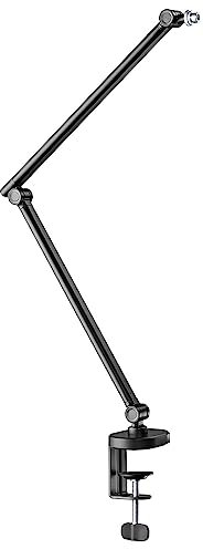 Citronic | Professional Desk Mount Microphone Boom Arm - Low Profile Mic Stand with 180° Swivel, Cable Management, 3/8 to 5/8 Adapter | Podcasting, Gaming, Studio, and Live Streaming