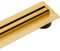 BALNEO Canalina per Doccia, Canaletta di Scarico da 80cm, Scarico a Pavimento Dorato in Acciaio Inossidabile, Pannello Stretto da 14mm, Basso 57mm, Scarico per Doccia Sottile e Basso Proline