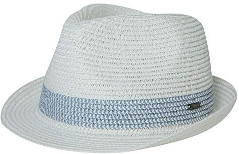 Comhats Cappello di paglia da uomo Trilby per l'estate, protezione solare - Cappello Panama pieghevole S-3XL, Fedora per spiaggia, festival - Arrotolabile ed elegante 54-66 cm, XXL