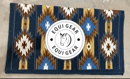EQUIGEAR Western Show Horse Satteldecke aus neuseeländischer Wolle, Western-Design, handgefertigte Satteldecke, Wollpolster, Sensor Flex (Anpassung möglich), WK87 (36x42)