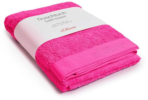 s.Oliver Duschtuch 70x140 cm - 100% Baumwolle, 600 g/m², weich & saugstark, Badetuch pink