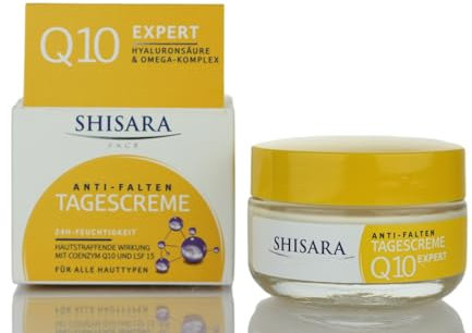 Anti-Falten Tagescreme Q10 SHISARA FACE Expert mit LSF 15 Vegan 50ml