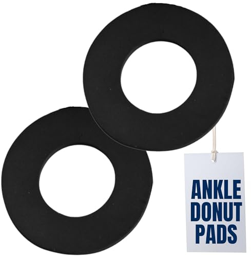 Boxum Ski Ankle Donut Pads with Adhesive Backing - Foam Fitting Pads for Ski & Snowboard Boots, Work Boots, Skates, & More - Pain Relief & Ankle Blister Protection