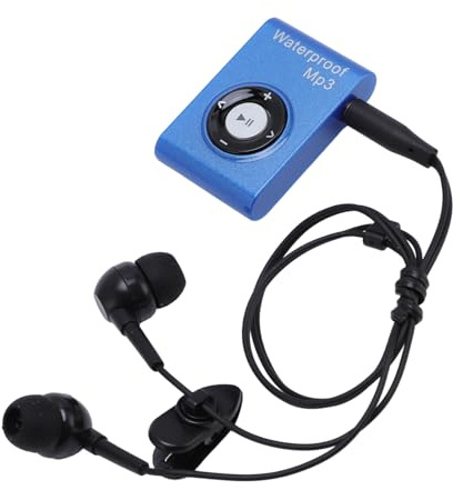 Sxhlseller Player Mp3 étanche 8 Go pour la Natation et Les Sports - Lecteur Audio sous-Marin IPX8 avec écouteur, Clip intégré, Prend en Charge Flac Wav Audible pour Faire Courir la Plongée (Blue)