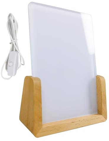 Cadre Photo Sublimation | Veilleuses en Acrylique pour Sublimation | Support Décoratif d'Exposition | Base pour Artisanat Maison Chambre Chevet Cadeau Anniversaire Noël