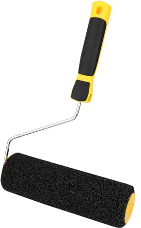 Zymuegist 9 Inch Plaster Roller with High Elastic Nylon Fibre & Comfort Ergonomic Handle for Ready Mixed Plaster Putty Application, Smooth Putty (Yellow, 9In)