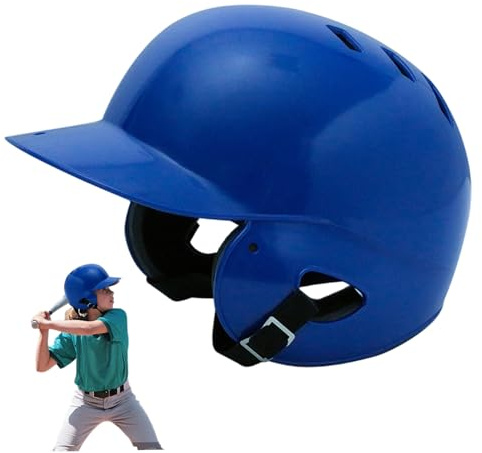 Grtheenumb Casco de bateo para niños, Casco de Pelota en T, Transpirable, Grueso, Resistente a los Impactos, bateo Protector, Talla única para niños jóvenes, Azul