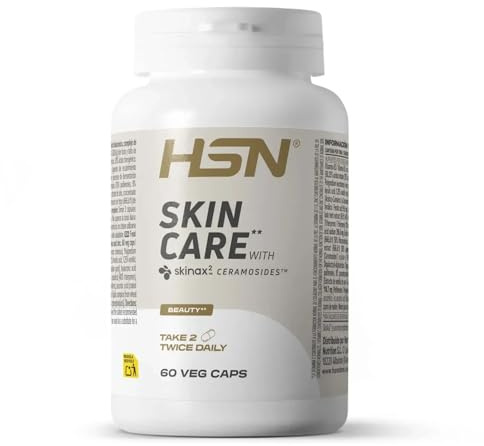 HSN Skin Care | 60 Cápsulas Vegetales | Nutricosmética para la Piel con Ácido Hialurónico y Ceramidas | Vitaminas Piel con Vitamina C, Zinc y Nicotinamida B3 | con Centella Asiática y Polifenoles