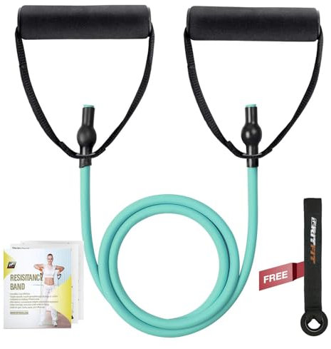 RitFit Single Resistance Bands with Handles Door Anchor for Home Gym
