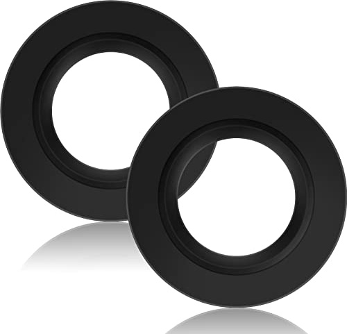 2 Pieces Metal Lamp Shade Reducer Ring for ES/E27 to BC/B22 Plate Light Fitting Lampshade Washer Adaptor Converter (Black)