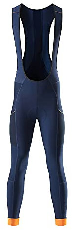 MY KILOMETRE Gravel Herren Thermo-Trägerhose Winter Radlerhose mit Seitentaschen