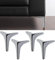 IPEA 4X Möbelfüße Sofa Füße Modell META - Höhe 130 mm – Füße im Eleganten Design für Sessel und Schränke - 4 Metall Beine aus Eisen – Mobelfusse Farbe Chrom – Kolor Verchromt