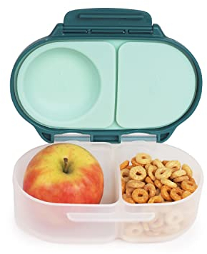 b.box Boite à Collation | Mini Boîte à Déjeuner | Boite à Goûter Enfant avec 2 Compartiments | Idéal pour les Tout-Petits et les Enfants | Peut Contenir un Fruit Entier | Sans BPA
