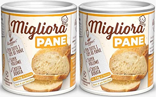 Ruggeri - Bread Dough Improver Powder 240g (120g, Pack of 2) 🍞 Natural Enhancer for Homemade Bread 🍞 2 x 120g Tin