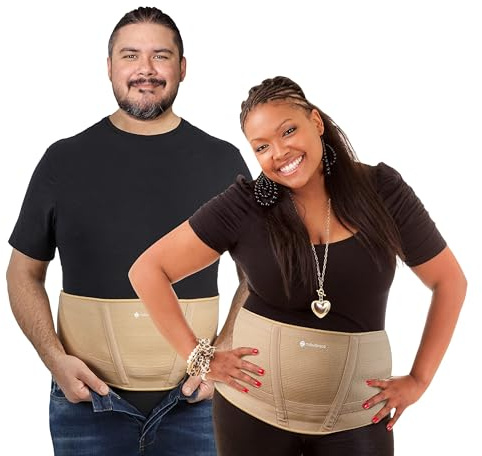 Movibrace Abdominal Binder – Adjustable Support Belt for Hanging Belly & Panniculus | Compression Wrap for Lower Back Support | Discreet Under Clothing for Daily Wear - XXX-Large