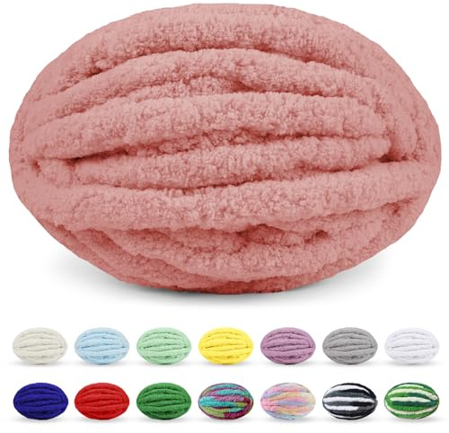 Uiopa Lana Gruesa, 250g Lana Gorda para Tejer con Las Manos, Ovillo Hilo Crochet Grueso Chunky Yarn para Tejer a Mano Mantas Cojines Alfombras Bufandas Proyectos de Bricolaje