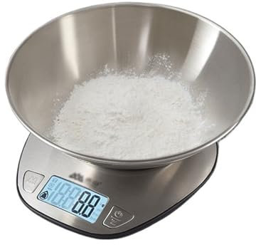 Báscula de cocina y alimentos Báscula electrónica de cocina a pequeña escala for el hogar, 5kg, báscula for hornear alimentos, báscula de gramos de alta precisión de 0,1g con disco Báscula digital par