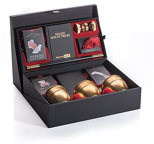 Marvin's Magic - Signature Deluxe Box of Tricks | Executive Set of Magic Tricks | Magic Set for Beginner and Experienced Magicians | Magician Supplies Include Mystical Magic Cards, Dynamic Coins