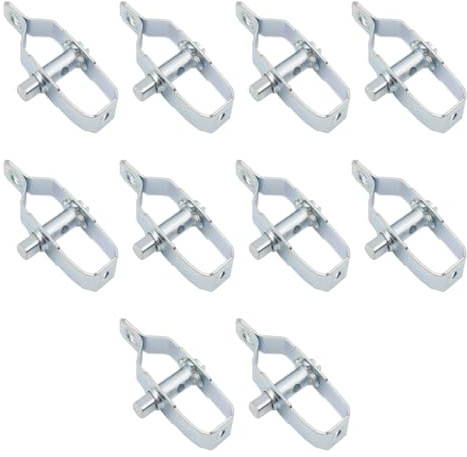 CEEYSEE 10 tensores de alambre galvanizado, valla de alambre, tensor de malla de alambre, alambre tensor para jardín, valla silvestre, valla forestal, valla de malla anudada, cuerda de ajuste (plata