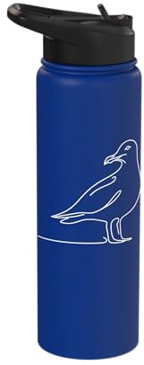 Herring Gull Line Art Birdwatcher Stainless Steel Insulated Water Bottle