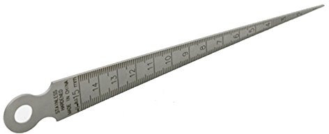 Alta qualità intervallo foro conico gauge metrica 1 – 15 mm in acciaio cuneo spessimetro strumento di misura per fori cilindrico, diametro di piccoli fori, carta etc
