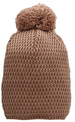 Sterntaler Baby Jungen Bommelmütze Mit Strukturmuster - Gefüttert Mit Microfleece, Kappe Für Kinder - Braun, Größe 55