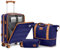 imiomo Koffer Trolleys Handgepäck ABS Hartschalenkoffer mit Laptopfach Reisekoffer mit TSA Schloss und 4 Rollen Der Gepäcksets Enthält 1 Reisetasche und 1 Kulturbeutel Marineblau