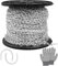 70m/230ft Jack Chain with Spool, 29 Lbs Galvanized Steel Hanging Chains with Non-Slip Gloves, Silver Heavy Duty Chain Link, Metal Roll Chains for Hanging Plants, Bird Feeders, Overhead Lights (6mm)