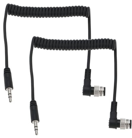 eMagTech Cable Disparador de Cámara de 2 Piezas de 3,5 Mm A N1 Compatible con MC-30 Compatible con Nikon Z8 Z9 D850 D500 D5 D810 D810A D800 D700 D4s D4 D3 D3s Extendido A 80 Cm de Longitud