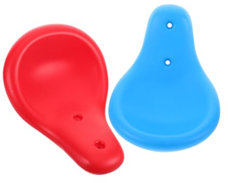 BIUDECO Asiento de Columpio Infantil para Exterior de Plástico Resistente 2 Piezas Rojo y Azul Accesorio de Repuesto para Balancín Adecuado para Parques y Jardines al Aire Libre